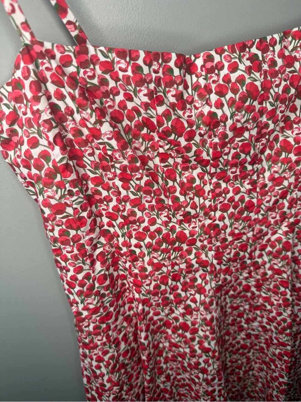 NWT J. Crew Seamed Flare Midi Dress in Liberty Fabric - Eliza’s Red Fabric